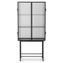 Ferm Living - Haze Vitrine, Reeded Glas, schwarz