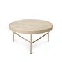 Ferm Living - Travertine Couchtisch, groß, cashmere