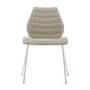 Kartell - Maui Soft Stuhl, Stahl verchromt / Noma beige