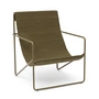 Ferm Living - Desert Lounge Chair, olive / olive
