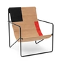 Ferm Living - Desert Lounge Chair, schwarz / block