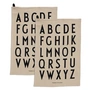 Design Letters - Classic Geschirrtuch, beige (2er-Set)
