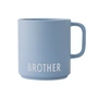 Design Letters - AJ Mini Favourite Porzellan Becher mit Henkel, Brother / hellblau