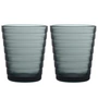 Iittala - Aino Aalto Glasbecher 22 cl, dunkelgrau (2er-Set)