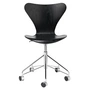 Fritz Hansen - Serie 7 Bürostuhl, Chrom / Esche schwarz gefärbt