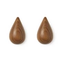 Normann Copenhagen - Dropit Wandhaken - klein, Walnuss (2er Set)