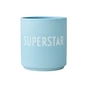 Design Letters - AJ Favourite Porzellan Becher, Superstar / soft blue