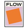 artvoll - Flow Poster mit Rahmen by Marina Lewandowska, schwarz, 21 x 30 cm
