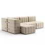 Ambivalenz - Curt Sofa Set 9, grau / beige (Jet - 9110)