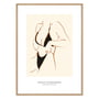 artvoll - Woman in bikini Poster mit Rahmen, Eiche natur, 21 x 30 cm