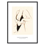 artvoll - Woman in bikini Poster mit Rahmen, schwarz, 30 x 40 cm