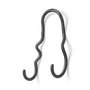 Ferm Living - Curvature Wandhaken doppelt, schwarz