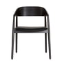 Andersen Furniture - AC2 Stuhl, Eiche schwarz / Leder schwarz