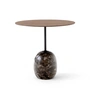 &Tradition - Lato Beistelltisch oval 40 x 50 cm, H 45 cm, Walnuss / Emparador Marmor
