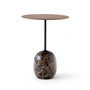 &Tradition - Lato Beistelltisch rund Ø 40 cm, H 50 cm, Walnuss / Emparador Marmor