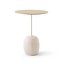 &Tradition - Lato Beistelltisch rund Ø 40 cm, H 50 cm, Eiche / Crema Diva Marmor
