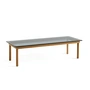 HAY - Kofi Couchtisch mit Glasplatte, 140 x 50 cm, Eiche / transparent grau