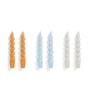 HAY - Spiral Stabkerzen, H 19 cm, tangerine / light blue / light grey (6er-Set)