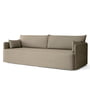 Audo - Offset 3-Sitzer Sofa mit abnehmbarem Bezug, Cotlin poppy seed