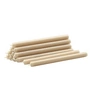 Stoff Nagel - Paraffin-Kerzen, beige (12er-Set)
