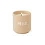 Design Letters - Duftkerze klein, Hello / beige