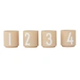 Design Letters - Porzellan Mini-Becher (4er-Set), beige