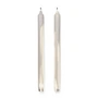 Ferm Living - Dryp Stabkerzen, weiß / warm grey (2er-Set)