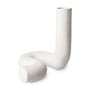 HKliving - Objects Twisted Vase, H 26 cm, matt white