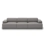 Muuto - Connect Soft Modular Sofa 3-Sitzer Konfiguration 1, Re-Wool 128