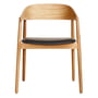 Andersen Furniture - AC2 Stuhl, Eiche matt lackiert / Leder schwarz