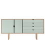 Andersen Furniture - S6 Sideboard, Eiche geseift / Fronten ocean grey