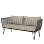 Bloomingville - Mundo Sofa mit Kissen, grün / weiß beige gestreift