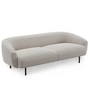 Northern - Plis 3-Sitzer Sofa, schwarz / hellgrau (Kvadrat Brusvik 02)