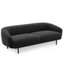 Northern - Plis 3-Sitzer Sofa, schwarz / dunkelgrau (Kvadrat Brusvik 08)