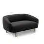 Northern - Plis 2-Sitzer Sofa, schwarz / dunkelgrau (Kvadrat Brusvik 08)