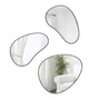 Umbra - Hubba Pebble Wandspiegel, 3er Set, titan