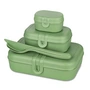 Koziol - Pascal Ready Lunchbox-Set mit Klikk Besteck, nature leaf green