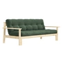 Karup Design - Unwind Schlafsofa, Kiefer natur / olivgrün (756)