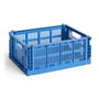 Hay - Colour Crate Korb M, 34,5 x 26,5 cm, electric blue, recycled