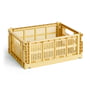 Hay - Colour Crate Korb M, 34,5 x 26,5 cm, golden yellow, recycled