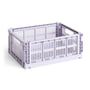 Hay - Colour Crate Korb M, 34,5 x 26,5 cm, lavender, recycled