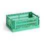 Hay - Colour Crate Korb S, 26,5 x 17 cm, dark mint, recycled