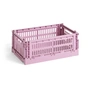 HAY - Colour Crate Korb S, 26,5 x 17 cm, dusty rose, recycled