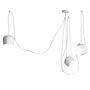 Flos - AIM LED-Pendelleuchten-Set (3 Pendelleuchten + Vielfach-Rosette), weiß