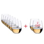 Riedel - O Wine Weingläser, Viognier / Chardonnay, transparent, 320 ml (6+2 gratis)