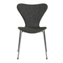 Fritz Hansen - Serie 7 Stuhl Frontpolsterung, Chrom / Walnuss natur / Vanir granite brown (373)
