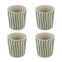 Koziol - Connect Becher, Monstera stripes, 190 ml, sand, (4er-Set)