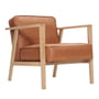 Andersen Furniture - LC1 Lunge Sessel, Eiche weiß pigmentiert / Leder Sevilla braun