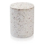 Humdakin - Terrazzo Aufbewahrung mit Deckel, Bologna, Ø 13 x 17 cm, rot / beige