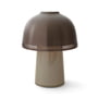 &Tradition - Raku LED-Tischleuchte SH8, Ø 16 x 21 cm, beige grey & bronzed